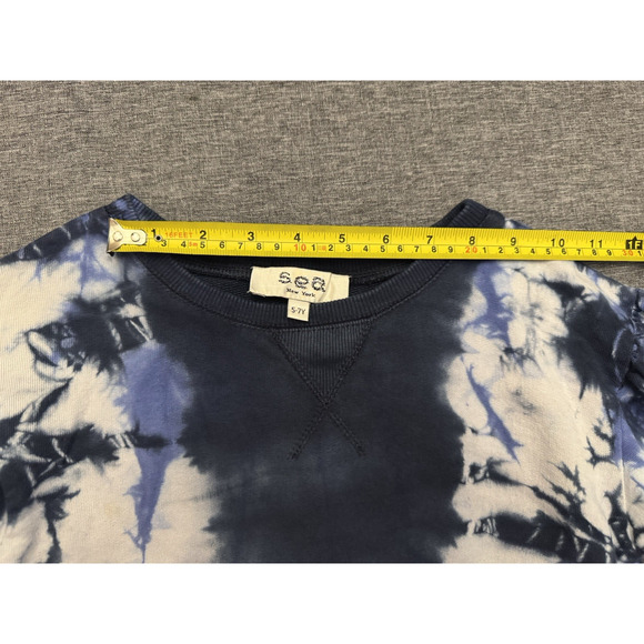 Sea New York Girls' Celestia Tie Dye Sweatshirt Navy SIze 5/7Y - Picture 5 of 7